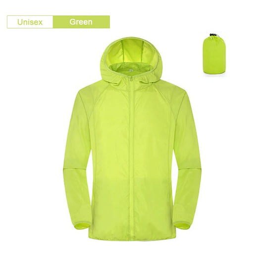 JNLN Camping Rain Jacket Men Women Waterproof Sun Protection Clothing Fishing Hunting Clothes Quick Dry Windbreaker With Pocket