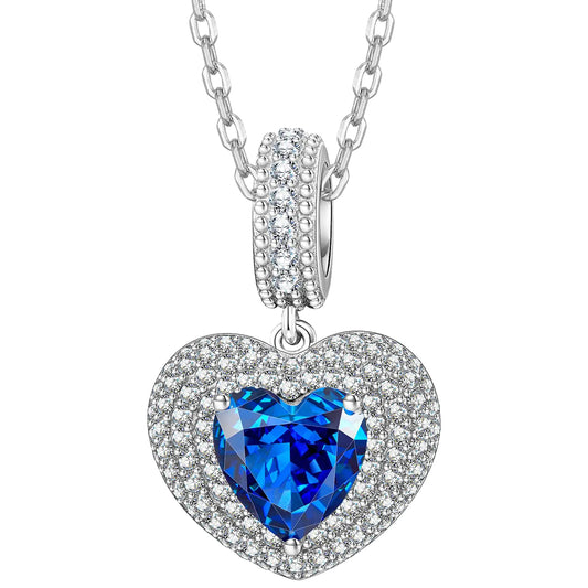 Kate Lynn Sterling Silver Heart Necklaces for Women Birthday Gifts for Women Christmas Gifts for Women Anniversary Jewelry Gifts for Her Eternal Love Jewelry for Women Girlfriend Wife