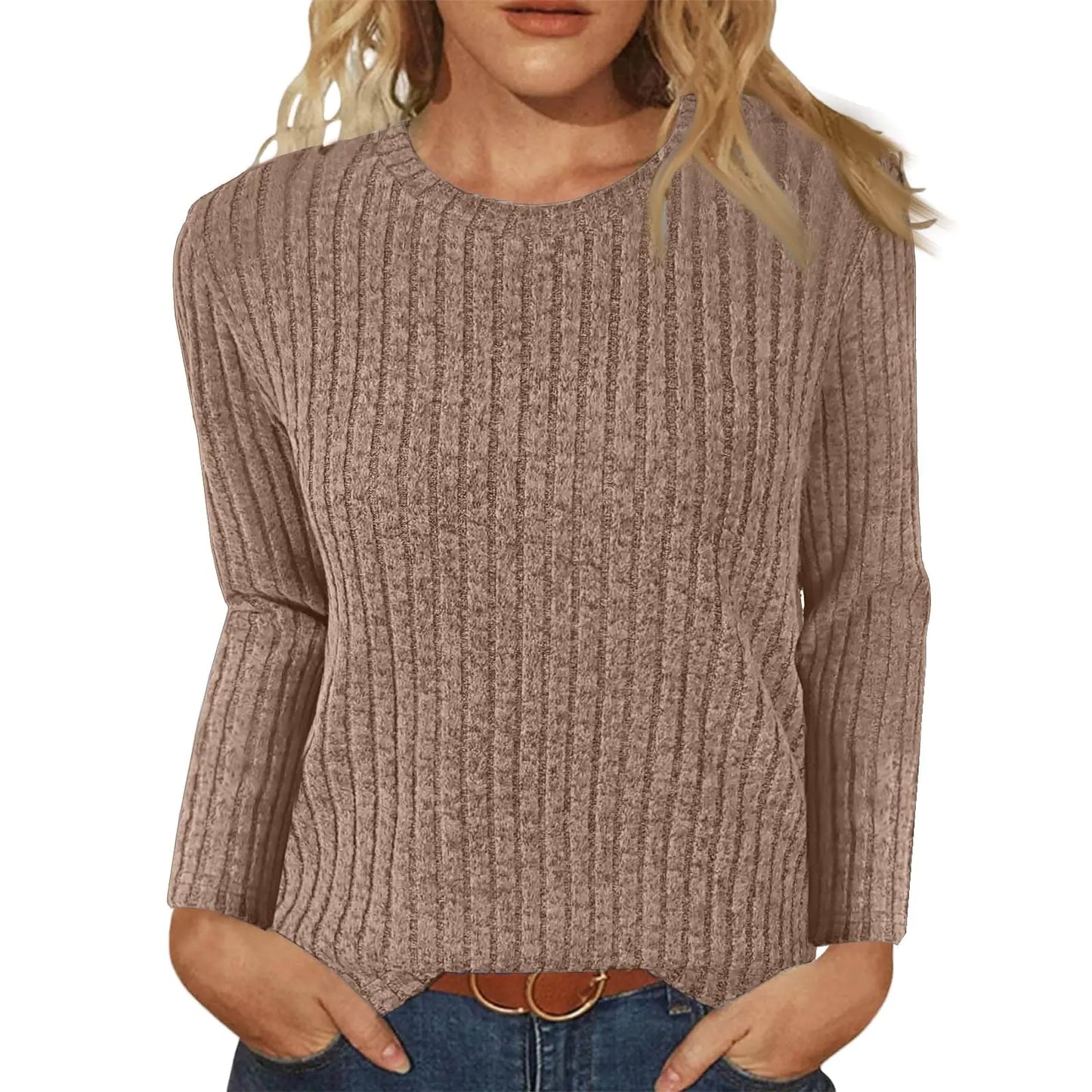 Long Sleeve Shirts for Women Womens Fall Sweaters Long Sleeve Sweaters for Women Sweaters for Women Black Crew Neck Sweater Women Womens Crew Neck Sweaters Long Sleeve