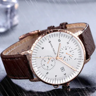 Men's Business Watch with Calendar, Luminous, Waterproof